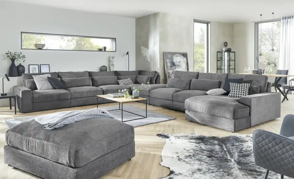 Element Hocker Branna BHT 90|45|120 cm, Cordstoff