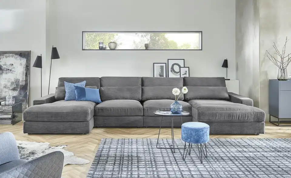 Element Ottomane Armlehne links Branna BHT 116|88|164 cm, Cordstoff