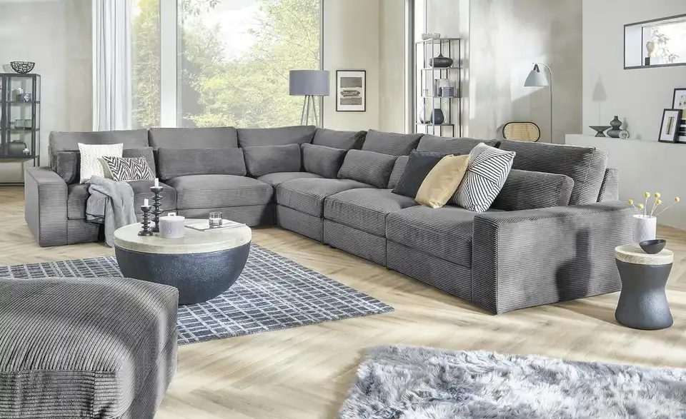 Element Ottomane Armlehne links Branna BHT 116|88|164 cm, Cordstoff