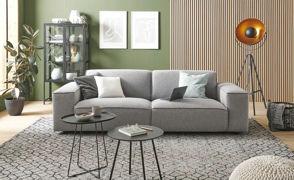 Big Sofa Violet BHT 256|75|99 cm, Webstoff