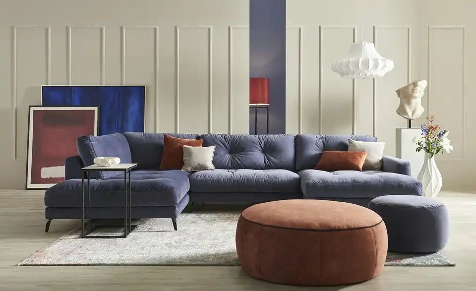 Jette Home Wohnlandschaft aus Samt Jette Return BHL 359|84|223 cm, Samt