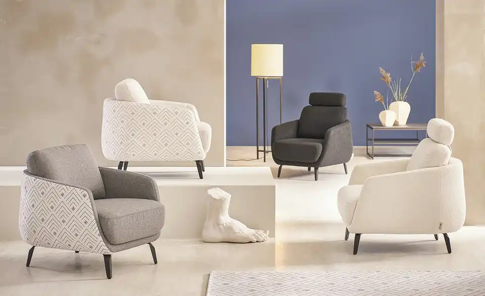 Jette Home Sessel aus Bouclé Jette About Boucléstoff