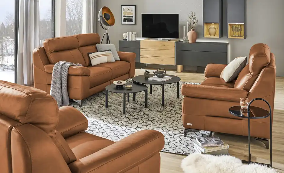 Wohnwert Sofa 2-sitzig aus Echtleder Arianna BHT 168|98|103 cm, Leder