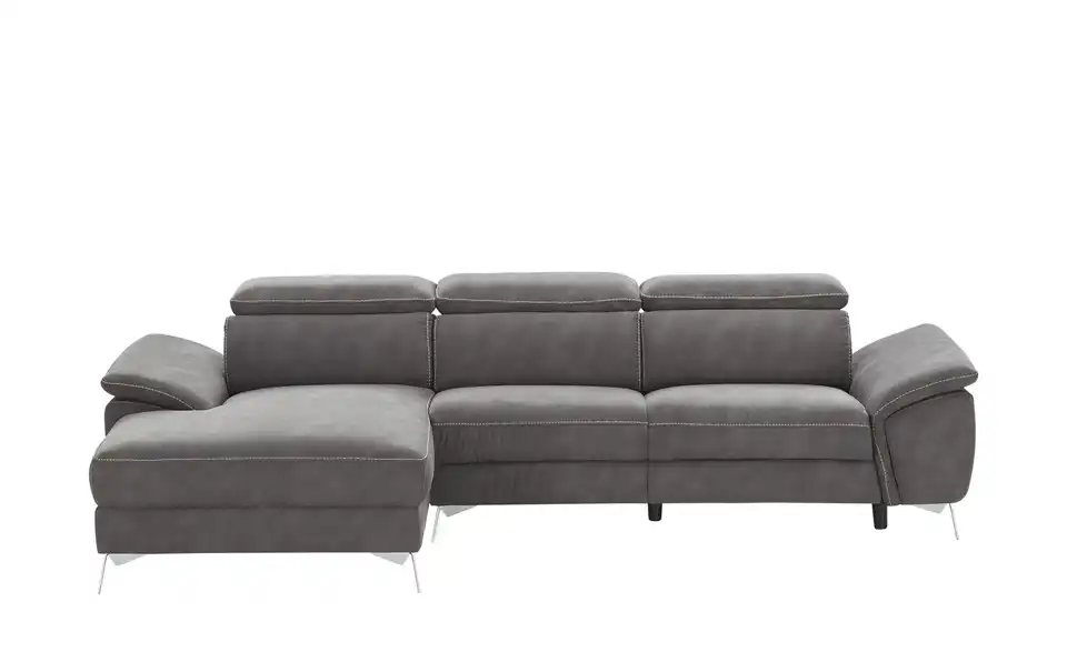 uno Ecksofa mit manueller Kopfteilverstellung Danae small BHT 282|78|166 cm, Mikrofaser