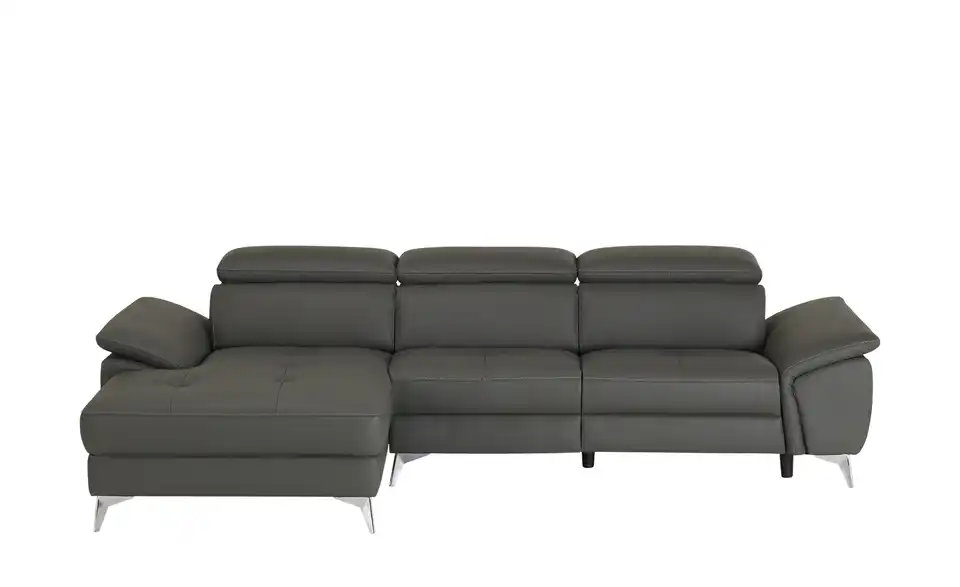 uno Leder-Ecksofa Danae klein BHT 282|78|166 cm, Leder