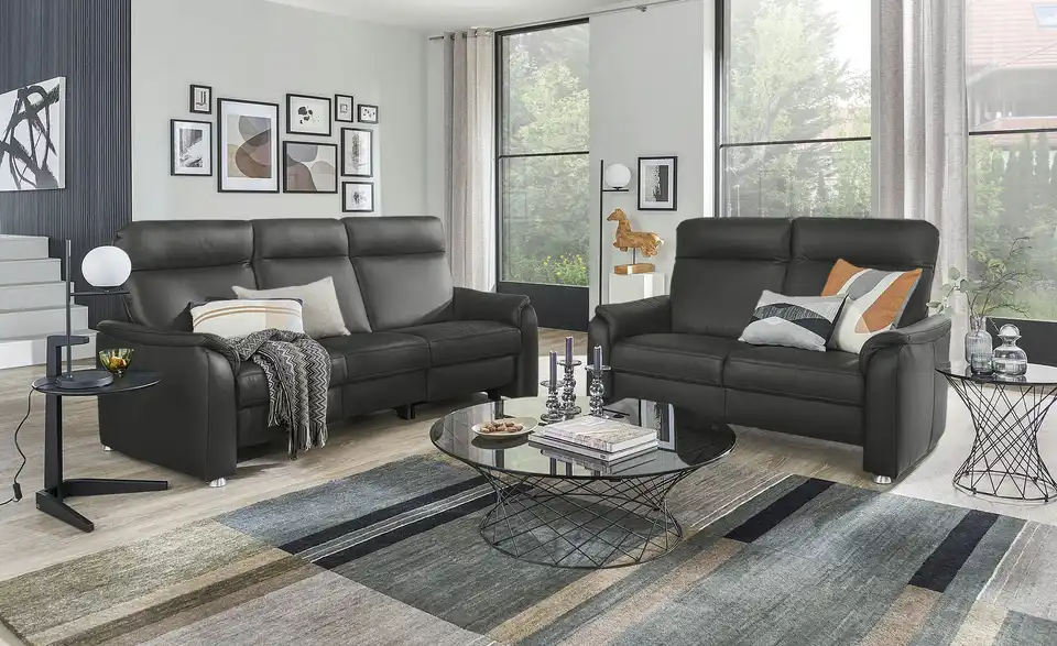 meinSofa Sofa 2-sitzig Luc BHT 156|107|95 cm, Leder