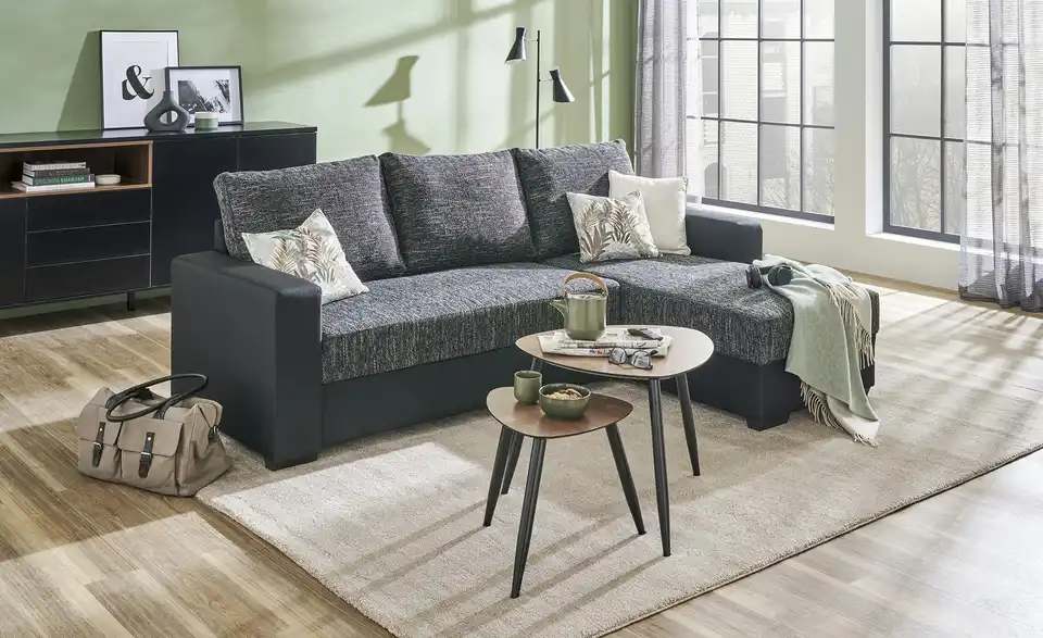Ecksofa Navarra BHT 235|89|156 cm, Webstoff