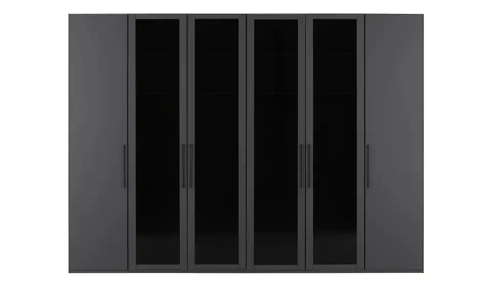 Drehtürenschrank 300 cm mit Glastüren Uma BHT 300|216|67 cm