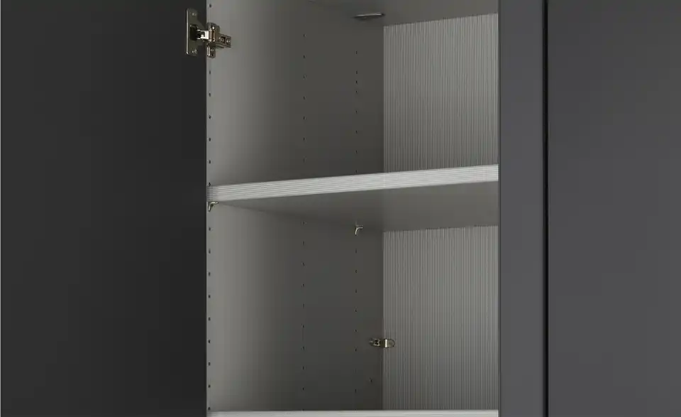 Drehtürenschrank 300 cm mit Glastüren Uma BHT 300|216|67 cm