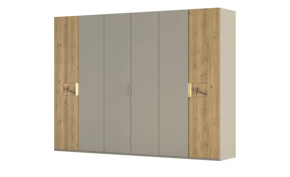 Wohnwert Drehtürenschrank teilmassiv Mercura BHT 301|223|61 cm