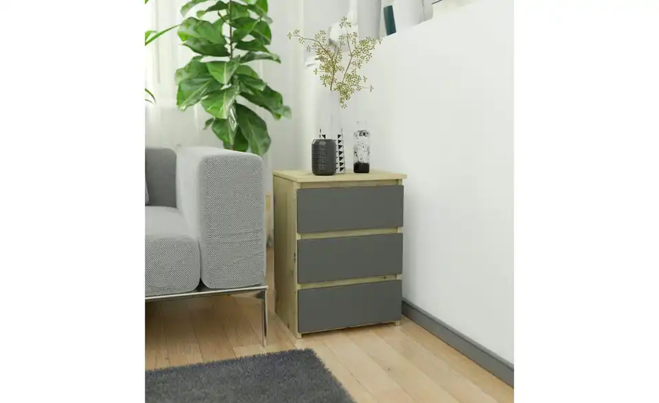 Nachttisch mit 3 Schubladen Carlo BHL 40|57|35 cm Nachttisch mit 3 Schubladen Carlo BHL 40|57|35 cm