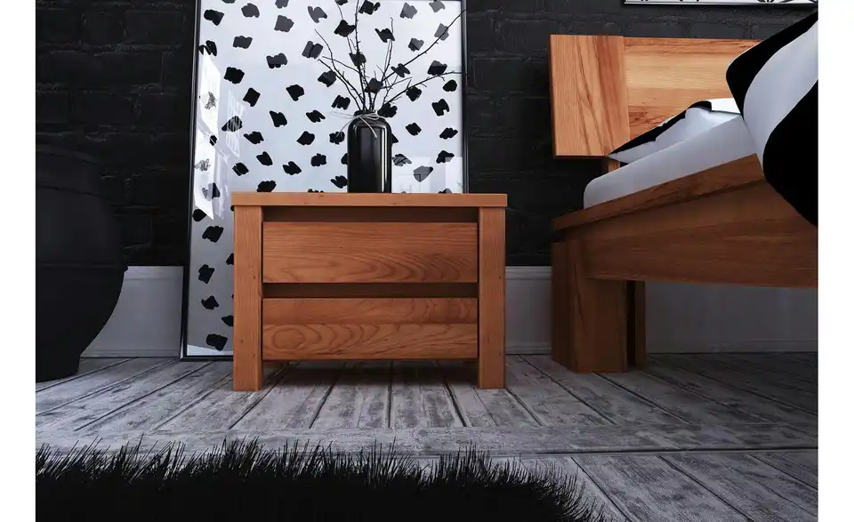 Nachttisch mit 2 Schubladen Theo BHL 51|37|30 cm
