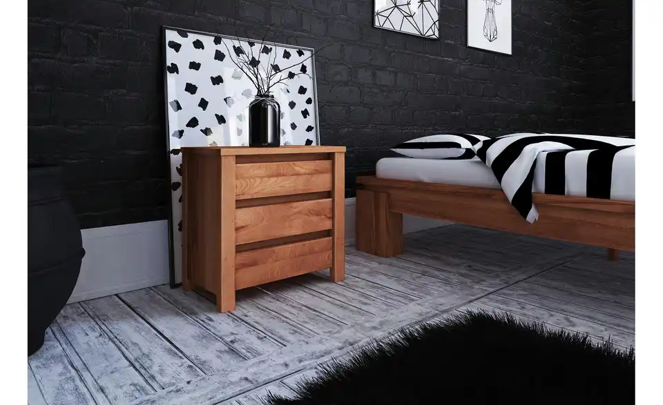 Nachttisch mit 3 Schüben BHL 51|51|30 cm