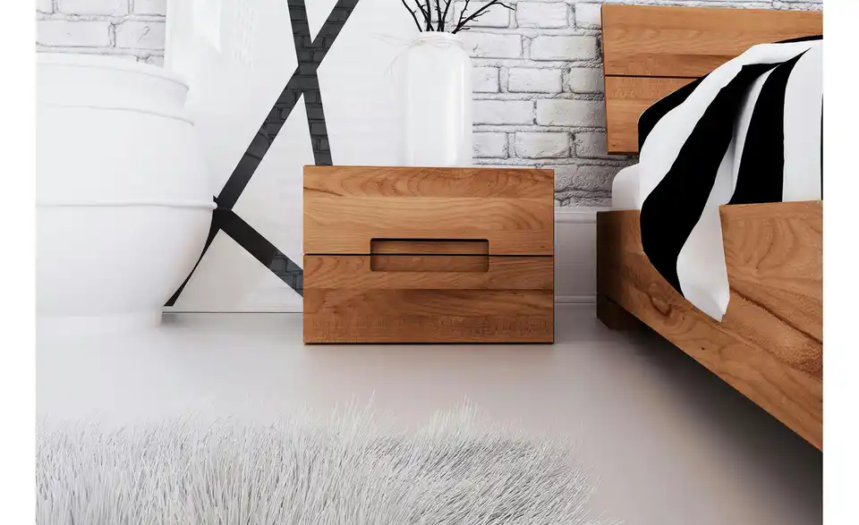 Nachttisch niedrig 2 Schübe BHL 40|30|30 cm