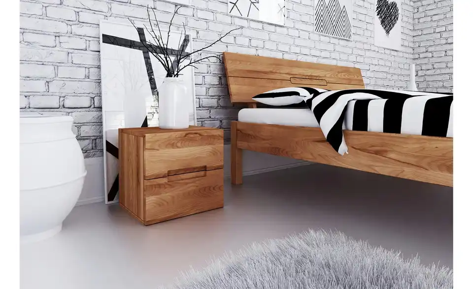 Nachttisch hoch mit 2 Schüben BHL 40|40|30 cm