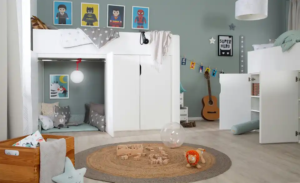 Mia u0026 Mo Hochbett mit Stauraum Tarah BHT 217|150,6|96 cm