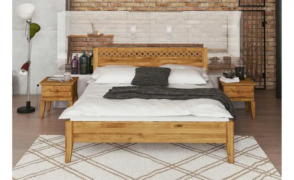 Massivholzbett Erik BHL 85|92|195 cm