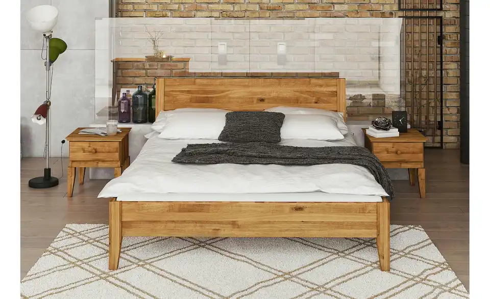 Massivholzbett Erik BHL 95|92|215 cm