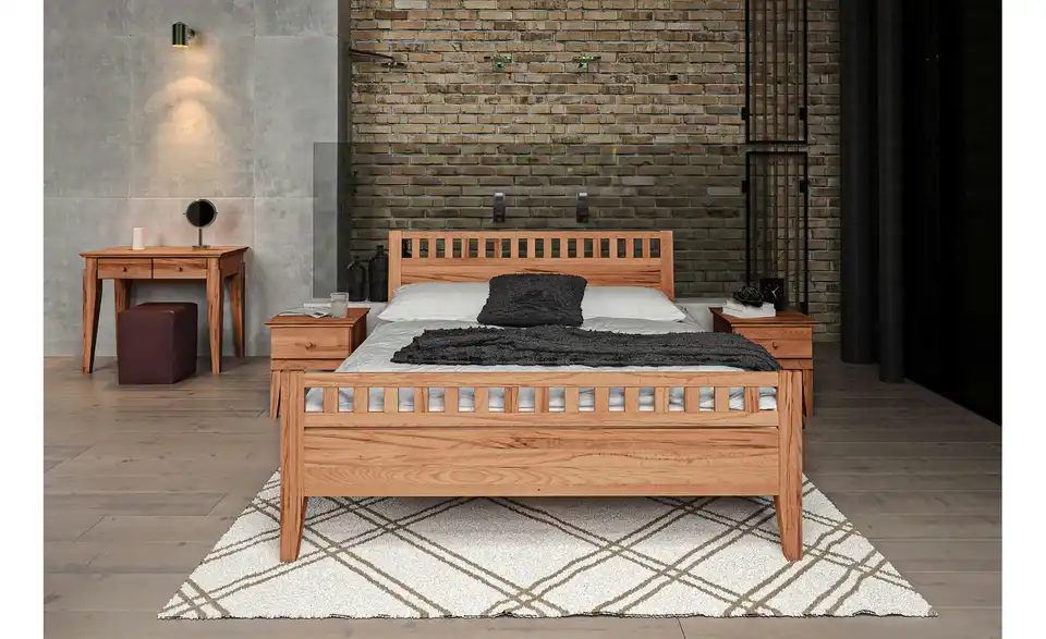 Massivholzbett Erik BHL 95|92|195 cm