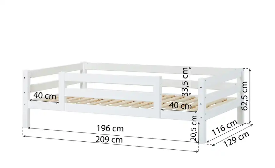 Kinderbett ECO Luxury BHL 129|62|209 cm