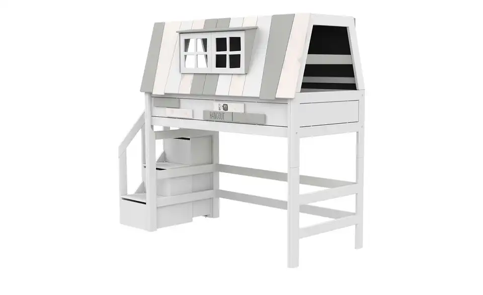 Lifetime Mittelhohes Abenteuerbett mit Treppe My Hangout BHT 261|219|107 cm
