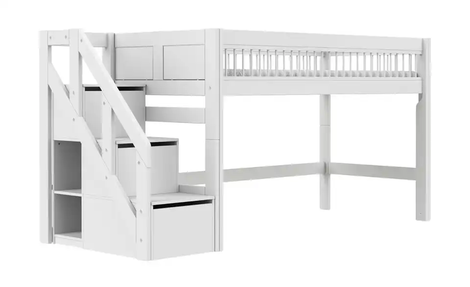 Lifetime Halbhohes Bett mit Treppe Breeze BHT 257|128|102 cm