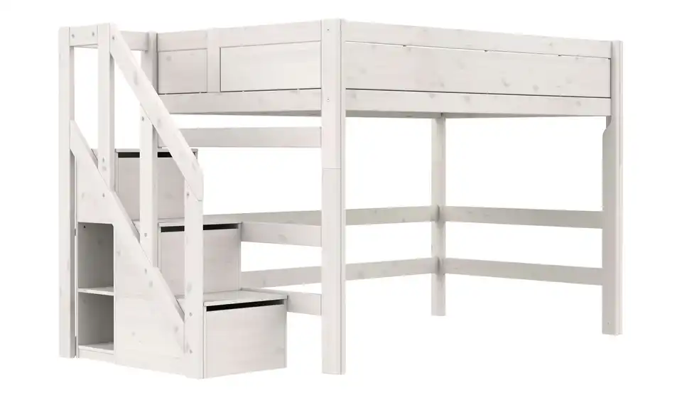 Lifetime Mittelhochbett mit Treppe Basis BHL 257|152|132 cm
