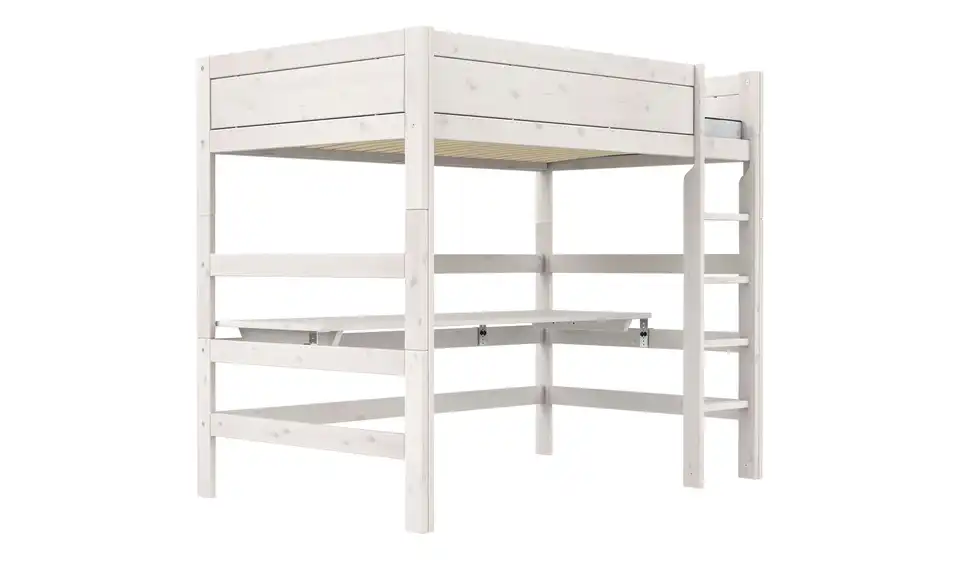Lifetime Hochbett mit Leiter und Schreibtisch 120cm Basis BHT 207|177|132 cm