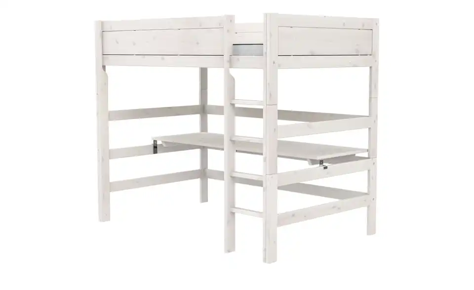 Lifetime Hochbett mit Leiter und Schreibtisch 120cm Basis BHT 207|177|132 cm