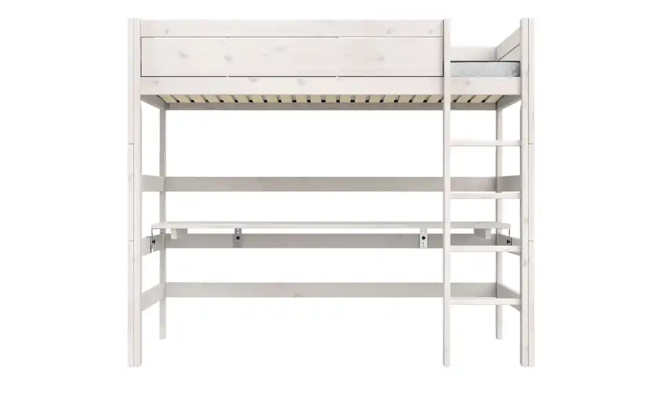 Lifetime Hochbett mit Leiter und Schreibtisch 120cm Basis BHT 207|177|132 cm