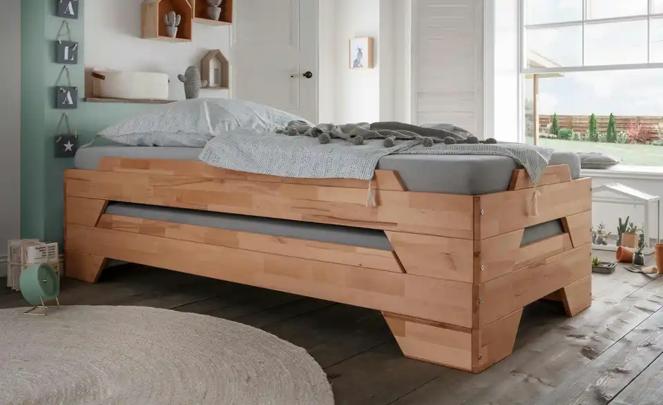 Stapelbett aus Massivholz Denver BHL 95|26|205 cm
