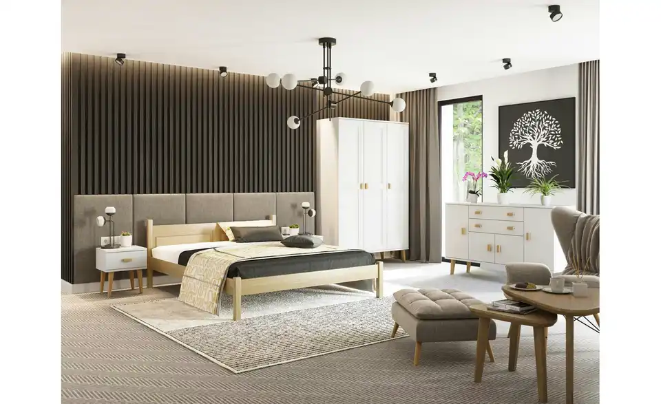 Bettgestell Massivholzbett Elvar BHL 128|76|211 cm