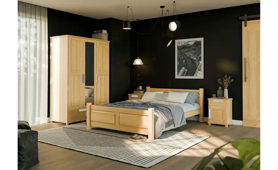 Bettgestell Massivholz Aren BHL 128|76|211 cm