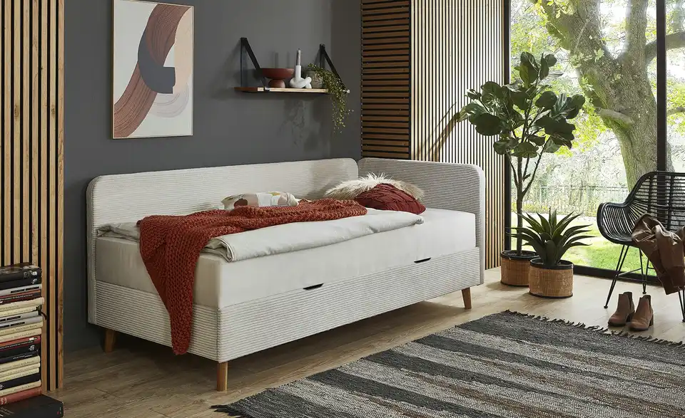 Studioliege in Cord Cabana Poso BHL 100|84|205 cm, Cordstoff
