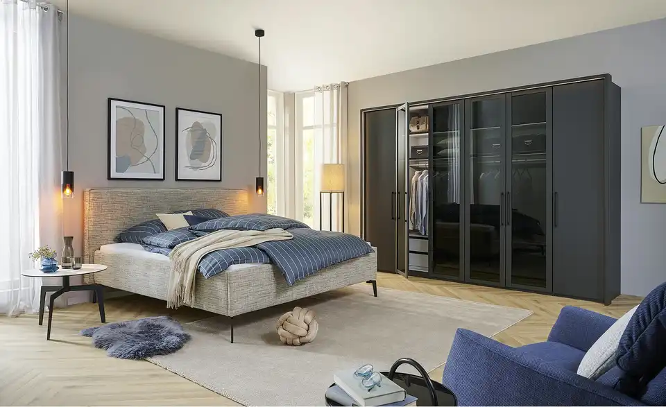 Polsterbettgestell Bettkasten Riva BHL 205|115|216 cm