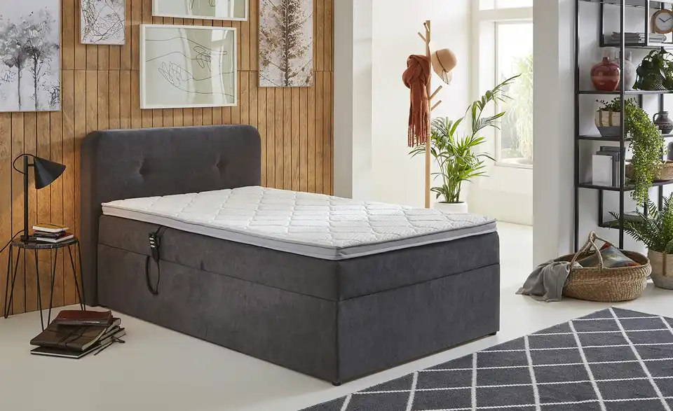 Boxbett elektrisch mit Stauraum Rutland BHL 110|104|213 cm