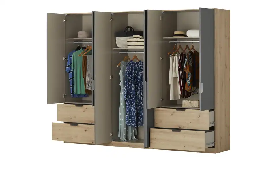 meinSchrank Drehtürenschrank Tracy BHT 271|210|54 cm