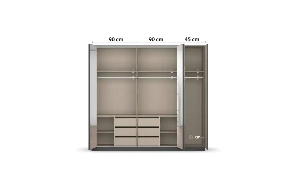 Falttürenschrank Wincanton BHL 226|210|54 cm