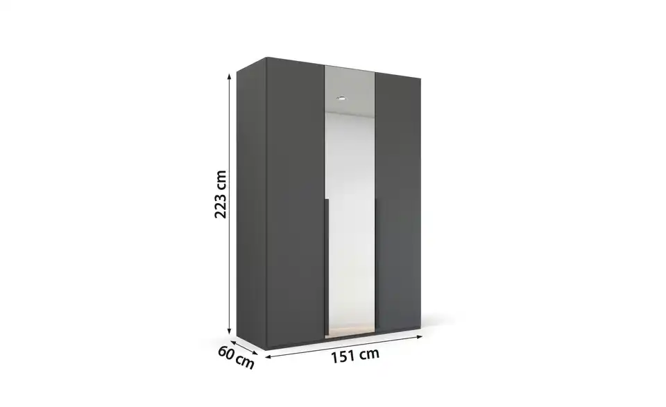Drehtürenschrank Port Talbot BHL 151|223|61 cm