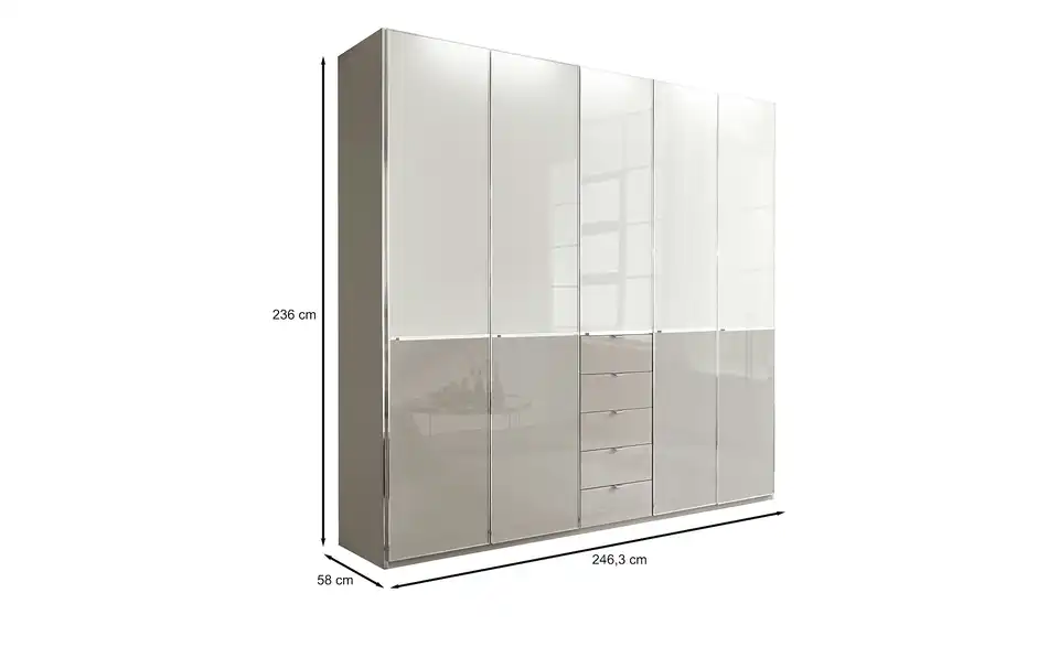 Kleiderschrank Velua 2 BHT 250|236|58 cm