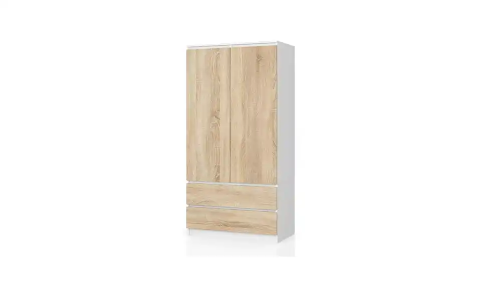 Drehtürenschrank mit 2 Schubladen Oda BHL 90|180|51 cm