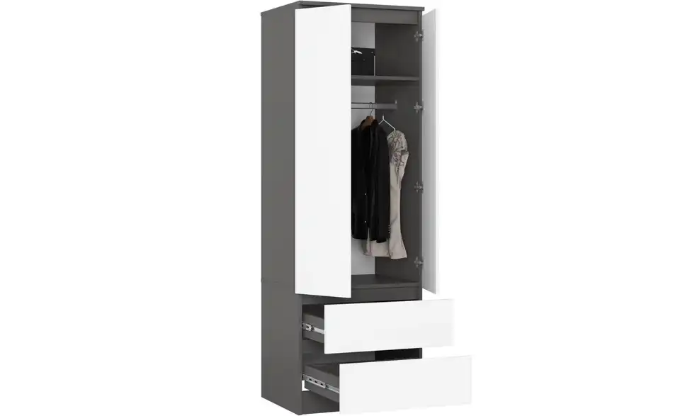 Drehtürenschrank mit 2 Schubladen Sina BHL 60|180|51 cm