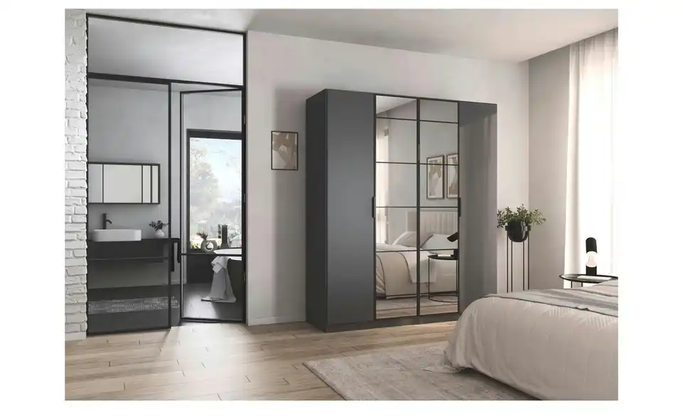 Kleiderschrank mit Spiegel Acero BHL 181|210|54 cm