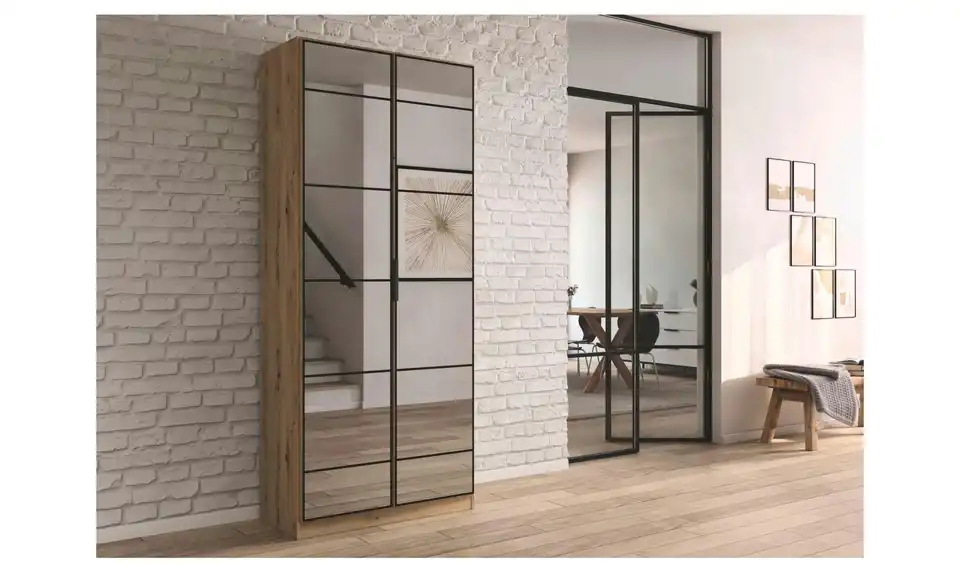 Spiegelschrank mit Einlegeböden Acero BHL 91|210|41 cm