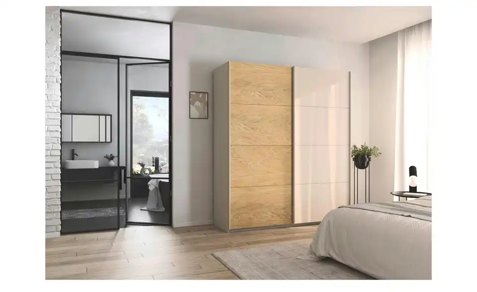 Schwebetürenschrank 2 türig Malva Extra BHL 181|210|62 cm Schwebetürenschrank 2 türig Malva Extra BHL 181|210|62 cm
