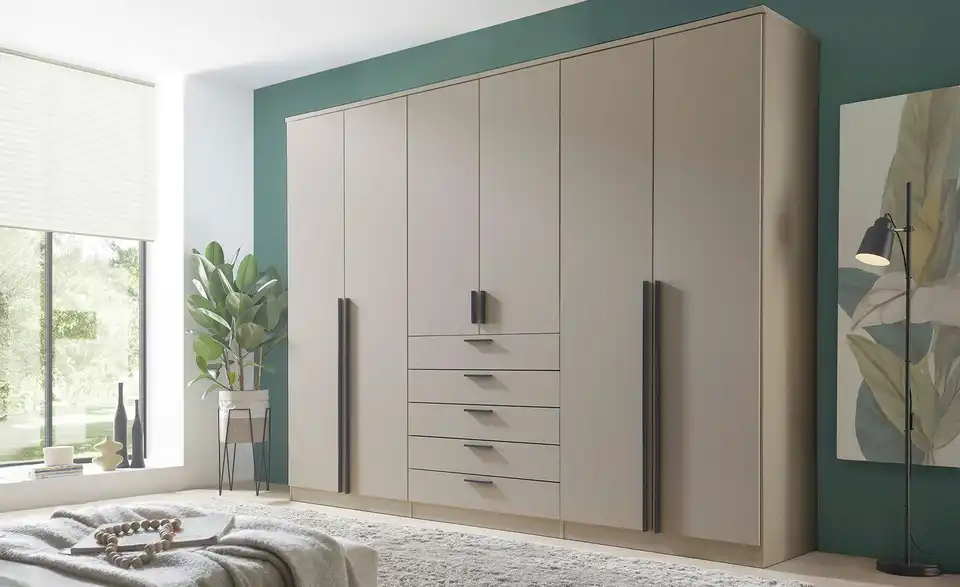 Drehtürenschrank 6-türig, Cashmere, mit Einlegeböden Amesbury BHT 270|210|52 cm