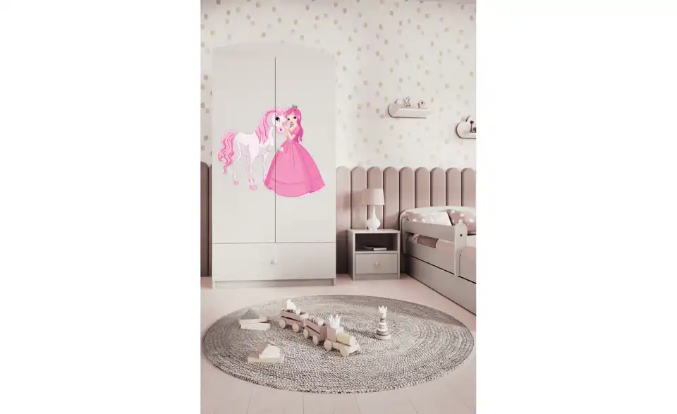 Kleiderschrank Prinzessin mit Pferd BHL 90|181,2|52 cm