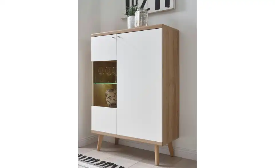 Vitrine Lessay BHT 90|134|40 cm