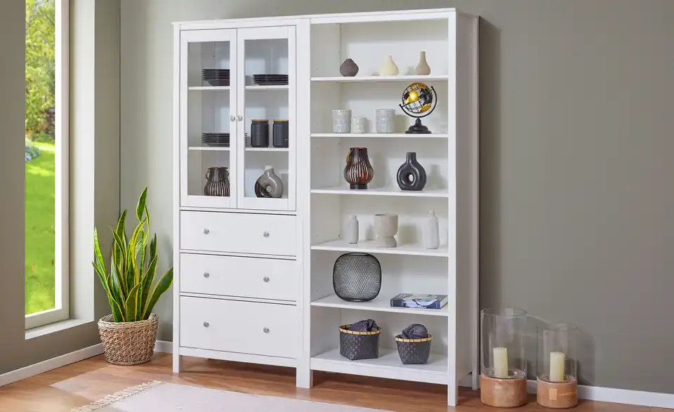 Vitrine aus Massivholz Landliv BHT 82|197|39,5 cm