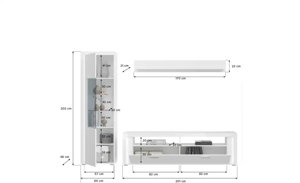 Wohnwand Silville BHT 351|202|46 cm